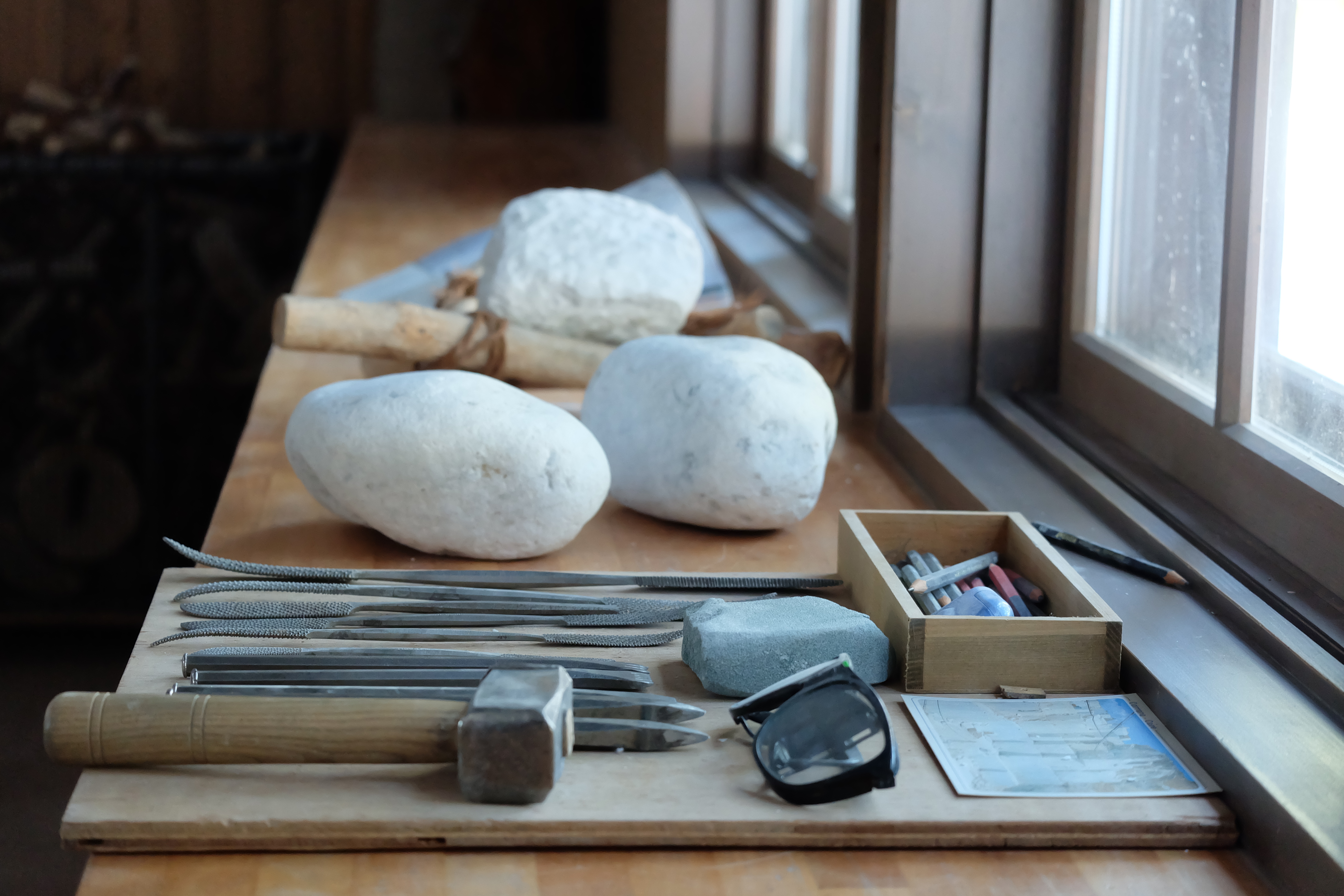 1月の「こころを彫る授業」