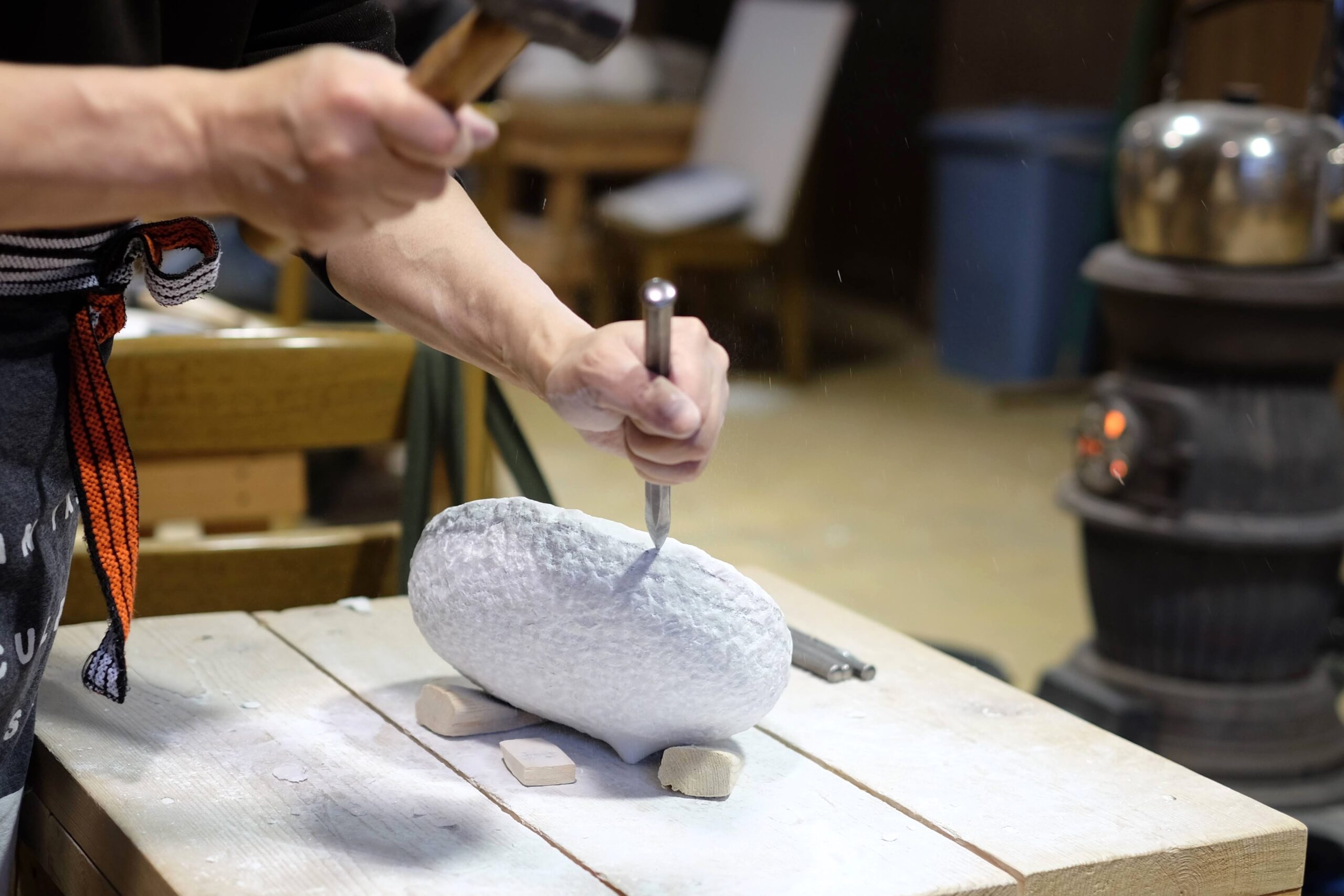 3月の「こころを彫る授業」